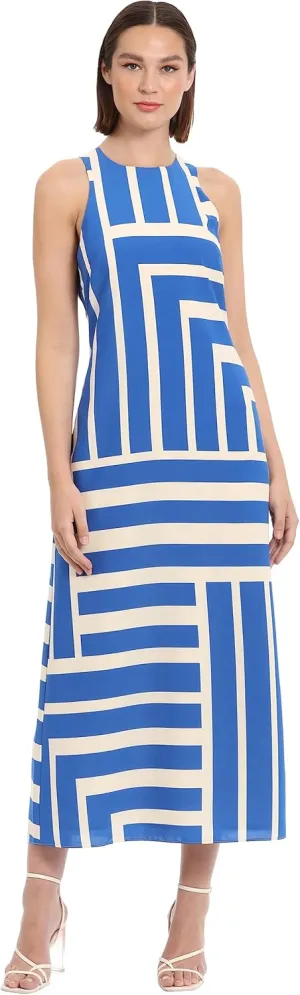 Donna Morgan Women's Sleeveless Halter Cut Maxi Dress Event Occasion Party Date Guest of