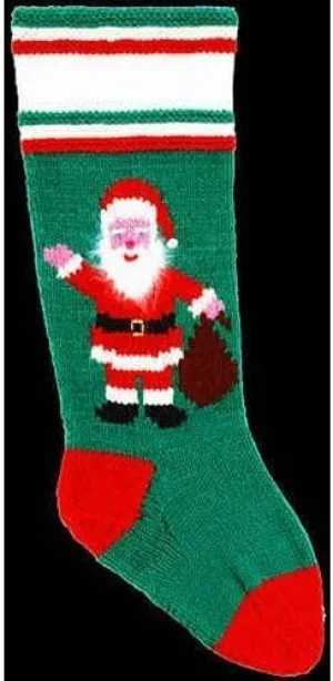 DooLallies Christmas Stockings Kits for Knitting Santa with Bag