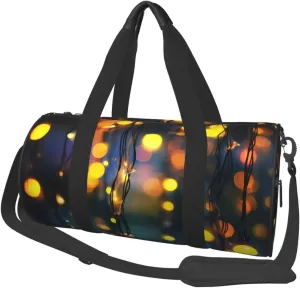 Duffel Bag for Men Women Small Gym Bag Colored lights Travel Duffel Bag Waterproof Overnight Bag for Sports Workout