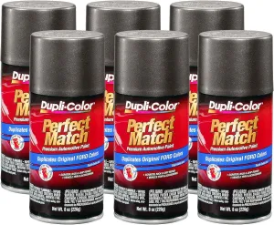 Duplicolor Ingot Silver Metallic Auto Spray Paint Compatible with Ford and Lincoln(2010-2020) - 6 Pack