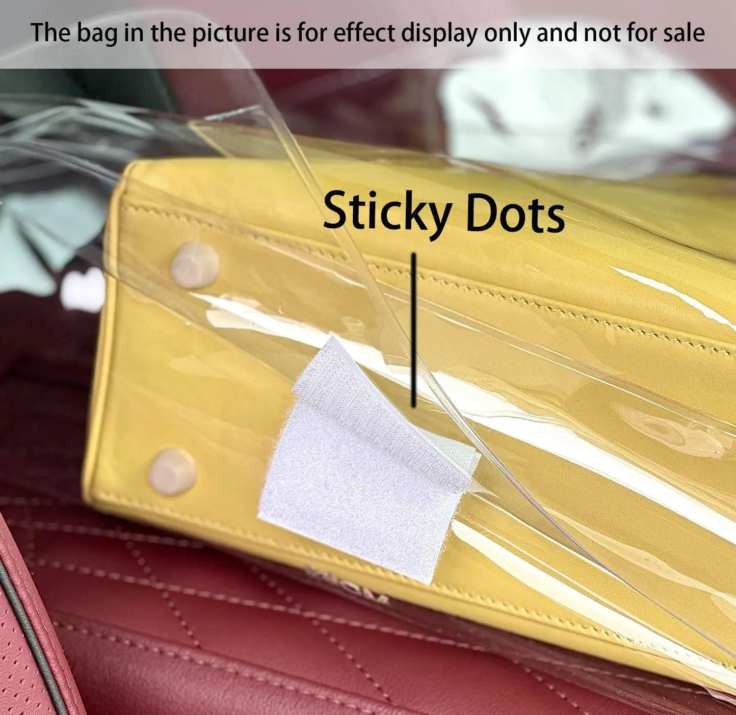 Dust Bags Compatible with Kelly miniⅡ, Clear Dust Cover Bag for Luxury Handbags Purses Handbag, Dustproof Storage Bag with Sticky Dots & Air Hole (miniKEⅡ,20CM)