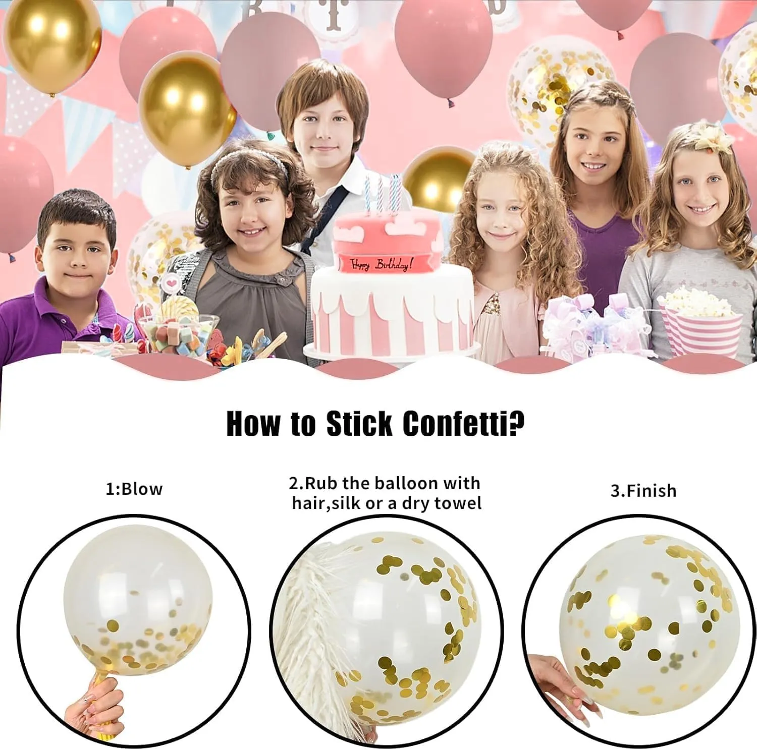 Dusty Blush Pink Balloon Garland Kit, Nude Cream Pink Balloon Arch Kit with Metallic Champagne Gold and Gold Confetti Balloons, Beige Boho White Balloons for Wedding Bridal Birthday Decorations