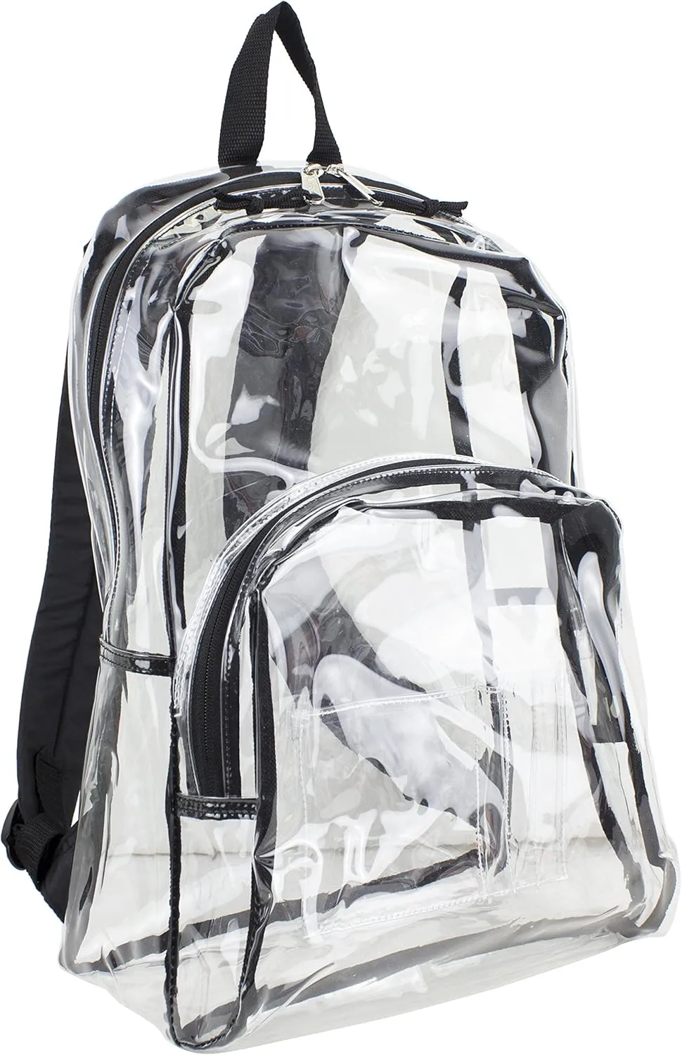 Eastsport Clear Backpack Stadium Approved Clear Bag for Concerts, Sports Events Festivals, College, Work, Black