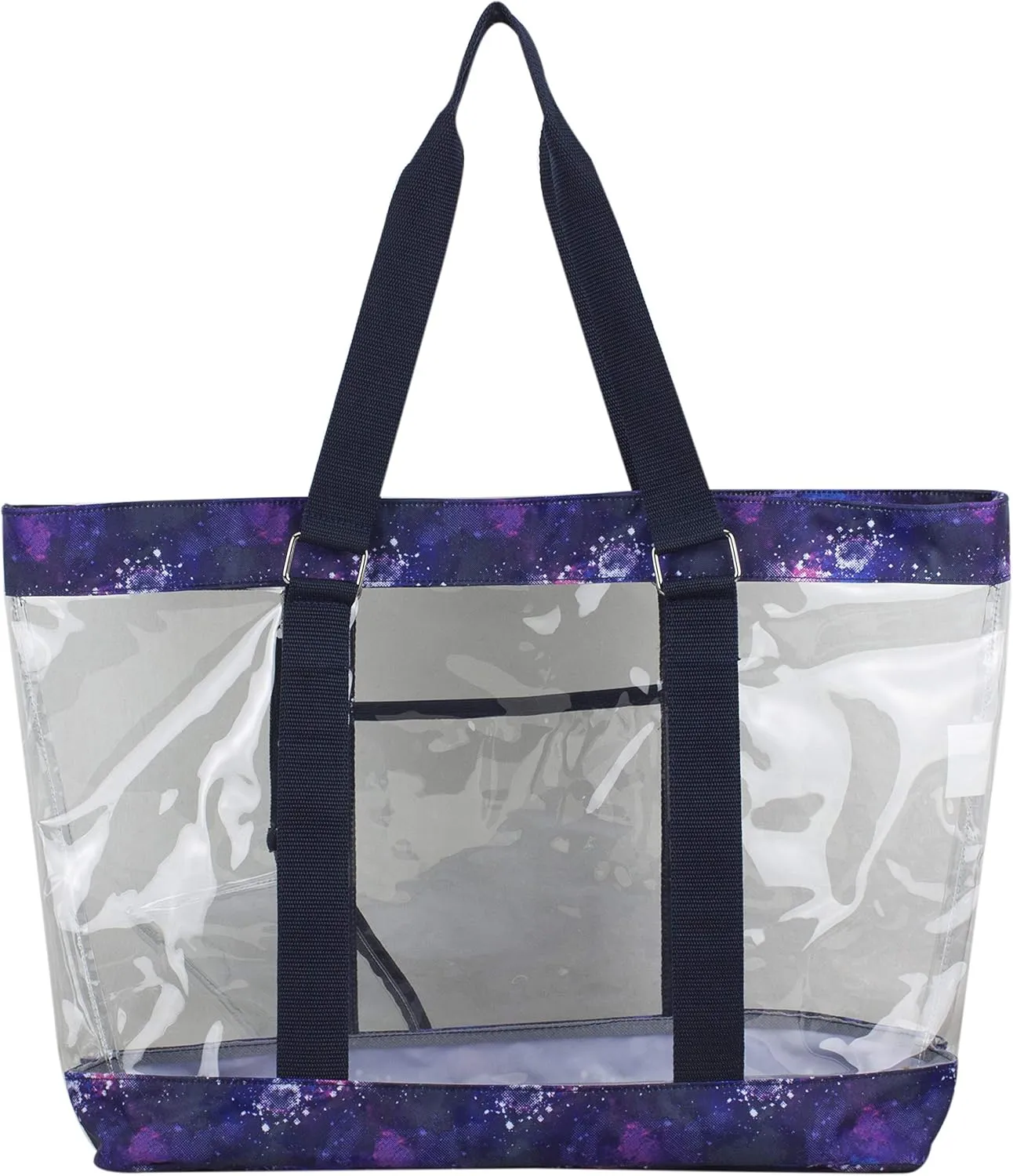 Eastsport Transparent Large Clear Tote Bag for Women Beach Bag Clear Purse Work Bag Shoulder Bag Work Tote with Zipper