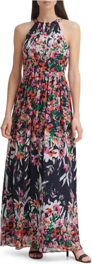 Eliza J Women's Printed Halter Maxi Dress