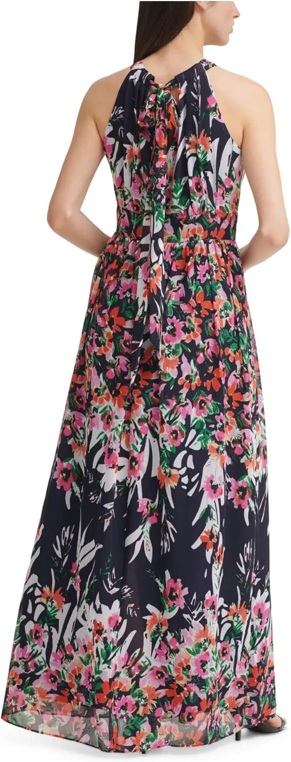 Eliza J Women's Printed Halter Maxi Dress