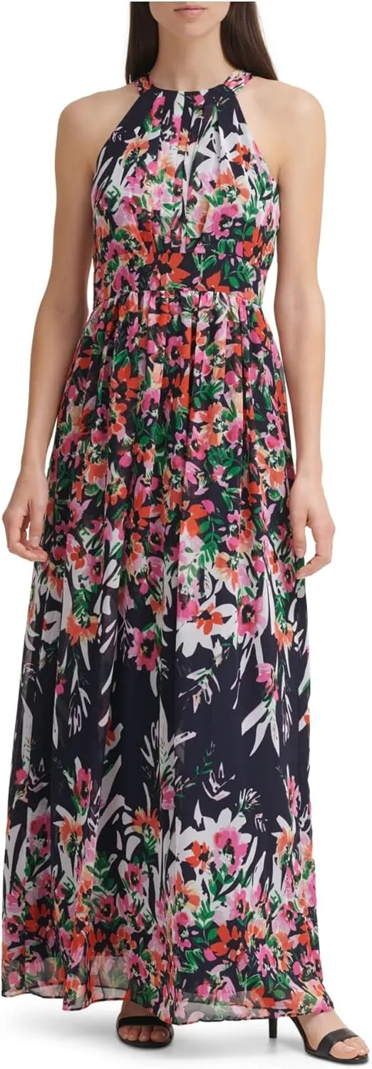 Eliza J Women's Printed Halter Maxi Dress