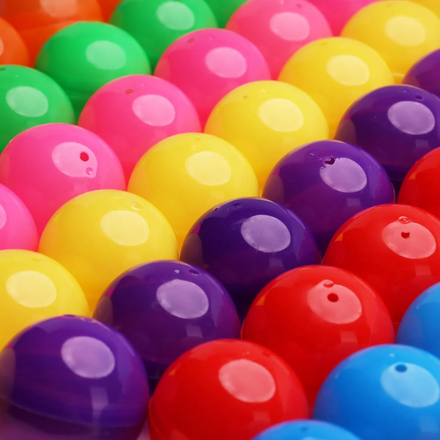 Empty Colored Round Capsules 2 inch 50 pcs Bulk 7 Colors Capsule for Gumball Machines Plastic Containers 50 mm