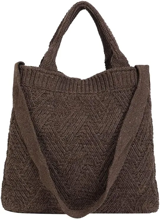 ENBEI Women's tote bags aesthetic Shoulder Handbags Hand crocheted Bags large Shoulder Shopping Bag large satchel cute Bag