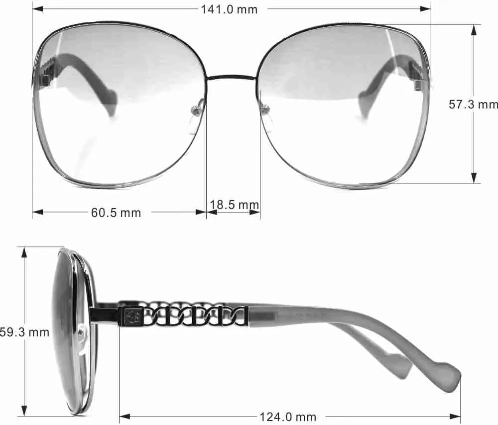 essica Simpson Women's J6214 Oversized Cat Eye Square Sunglasses