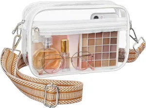 FANGSUN Clear Crossbody Bag Stadium Approved, Clear Purse for Women