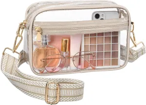 FANGSUN Clear Crossbody Bag Stadium Approved, Clear Purse for Women