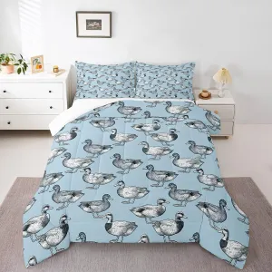 Feelyou Cute Duck Comforter Set for Girls Boys Kids Twin Size Duck Animals Comforter Room Decorative Farmhouse Animals Bedding Set Duck Duvet Set 2Pcs Quilt Set