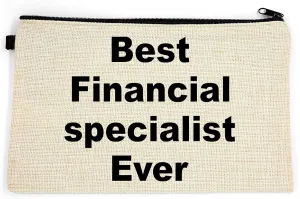 Financial specialist Makeup Bag, Gift For Financial specialist, Best Financial specialist Ever, Toiletry Bag, Birthday Gift For Her, Makeup Bag For Women, Christmas Gift Bag