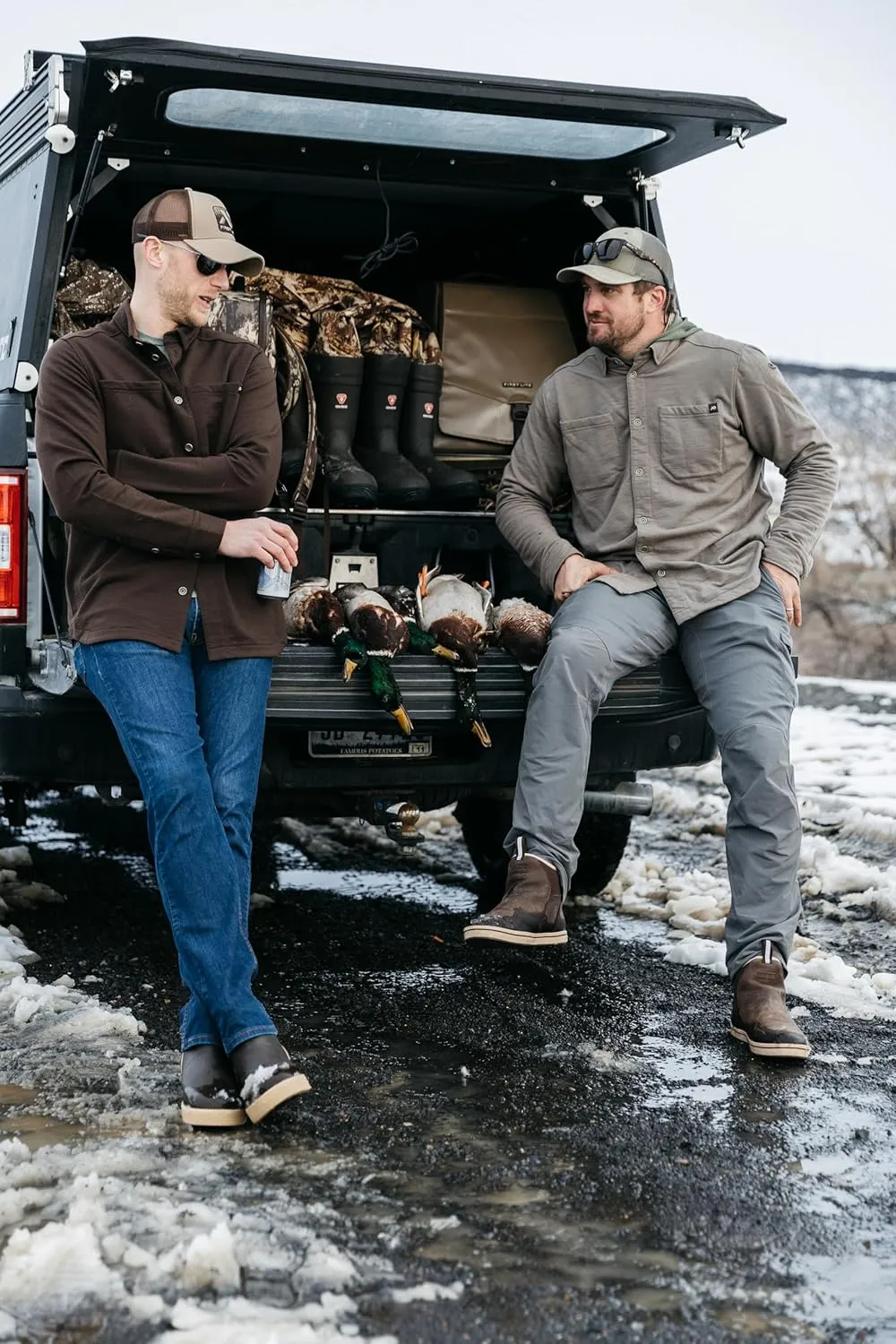 First Lite Men's Rugged Wool Field Shirt - Durable Merino Wool Hunting Midlayer