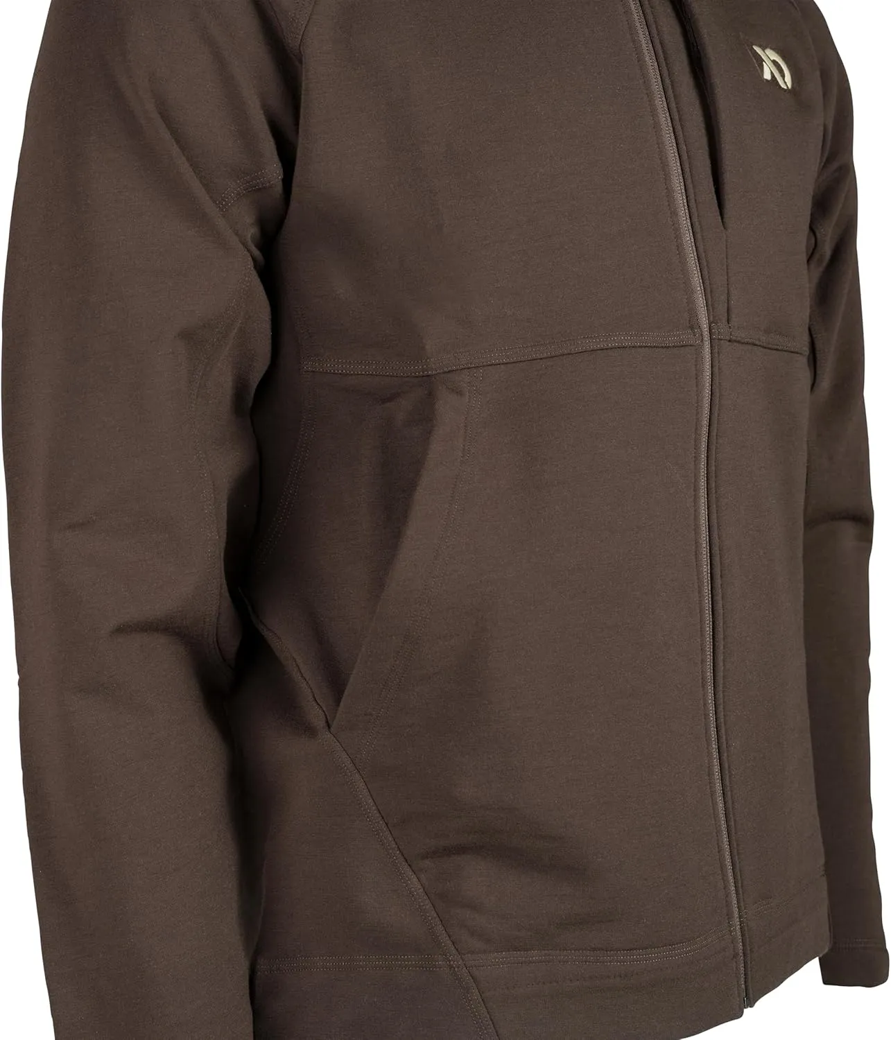 First Lite Men's Rugged Wool Zip Hoody - Durable Merino Wool Camo Hunting Jacket