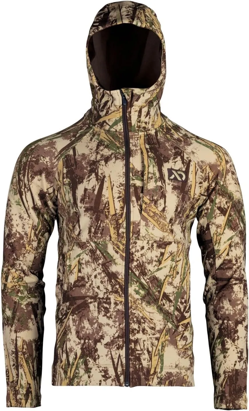 First Lite Men's Rugged Wool Zip Hoody - Durable Merino Wool Camo Hunting Jacket