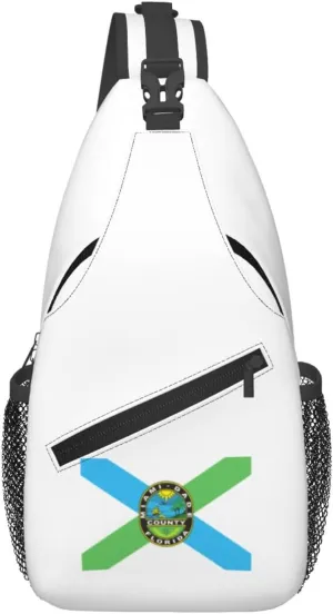 Flag Of Miami-Dade County, Florida Crossbody Bags For Women Men Chest Backpack Gym Shoulder Bag Travel Outdoor Sports Casual Crossbody Bags