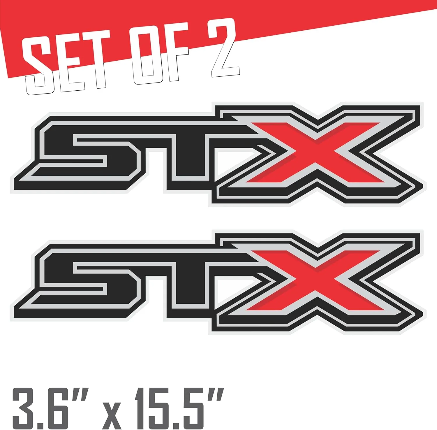 Ford f150 STX Decal Off Road Replacement Sticker, Compatible with Ford F150 Truck, Set of 2, Premium Series (Metallic Finish)