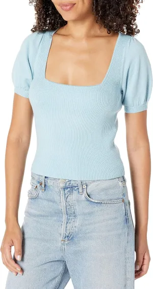 French Connection Womens Jaida Wool Blend Square Neck Pullover Sweater