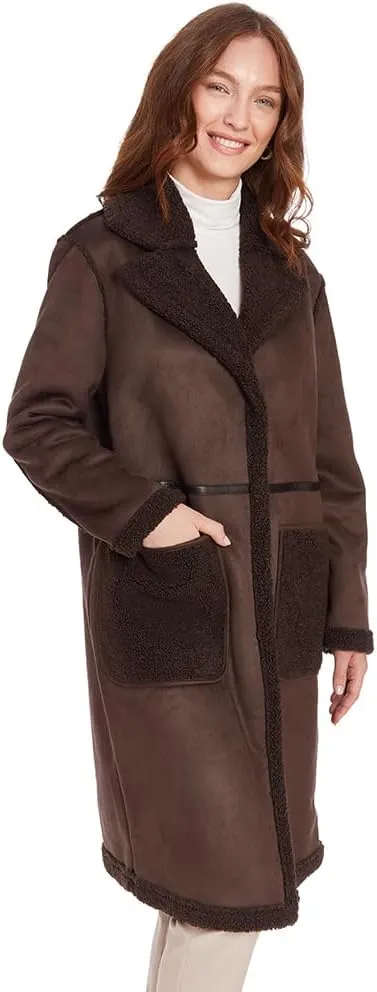 Frye Women's Faux Shearling Maxi Coat