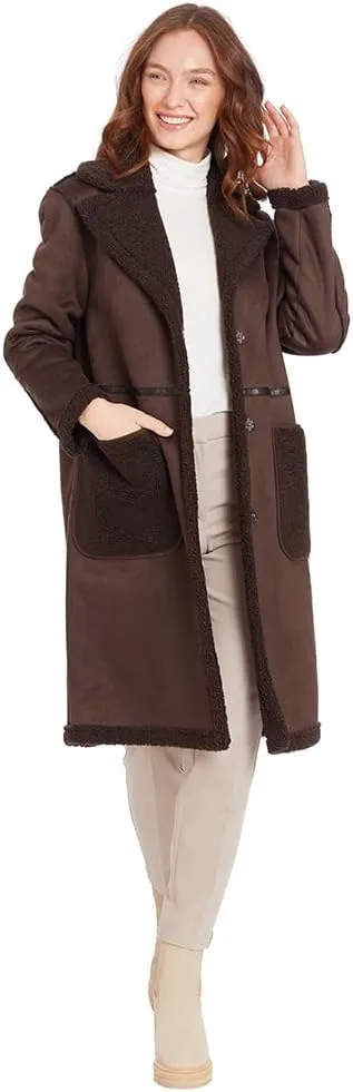 Frye Women's Faux Shearling Maxi Coat