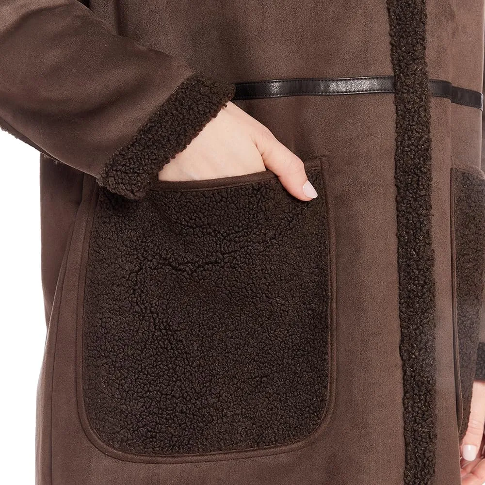 Frye Women's Faux Shearling Maxi Coat