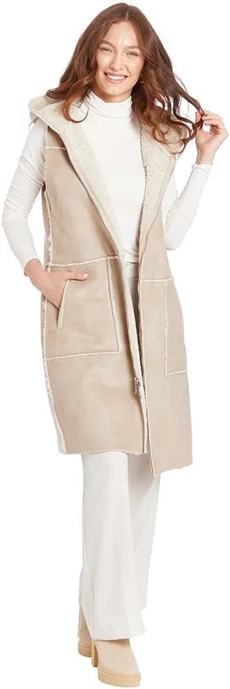 Frye Women's Long Faux Shearling Vest