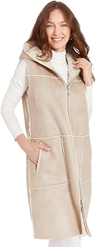 Frye Women's Long Faux Shearling Vest