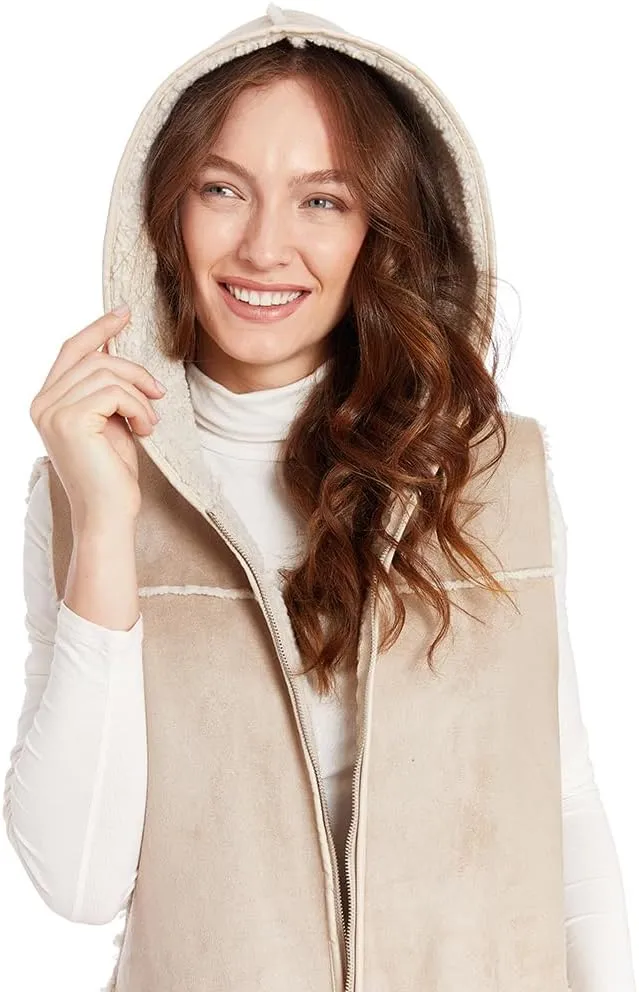 Frye Women's Long Faux Shearling Vest