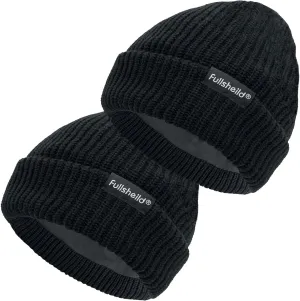Fullsheild Merino Wool Balaclava Ski Mask Knitted Full Face Cover for Men Women Cold Weather Gear Skiing Black One Size