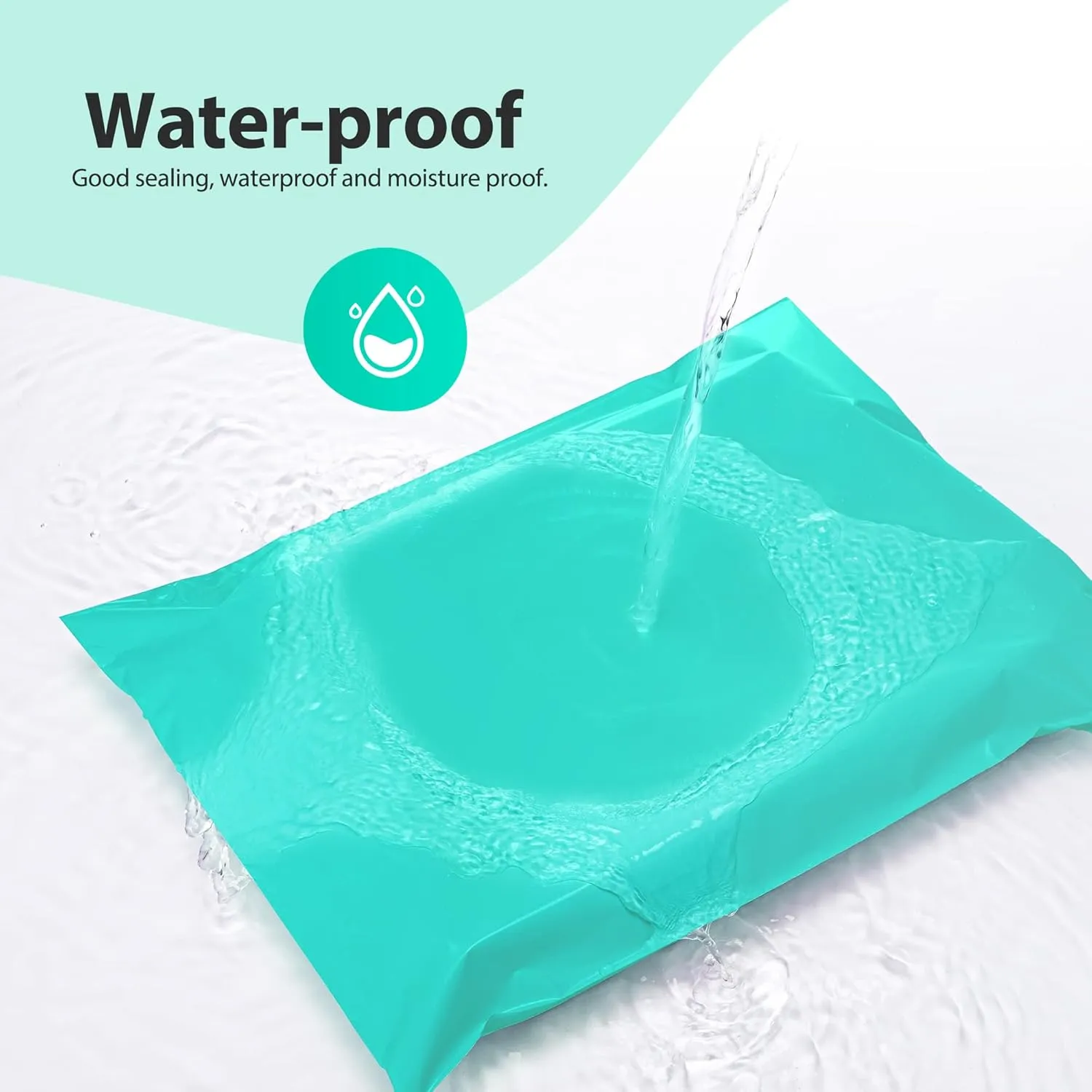 Fuxury Large Poly Mailers 14.5x19'' 200Pc, Waterproof Shipping Bags for Clothing, Strong Adhesive Mailers Poly Bags for Small Business Suppliers, Durable Shipping Envelopes Mailing Bags Teal
