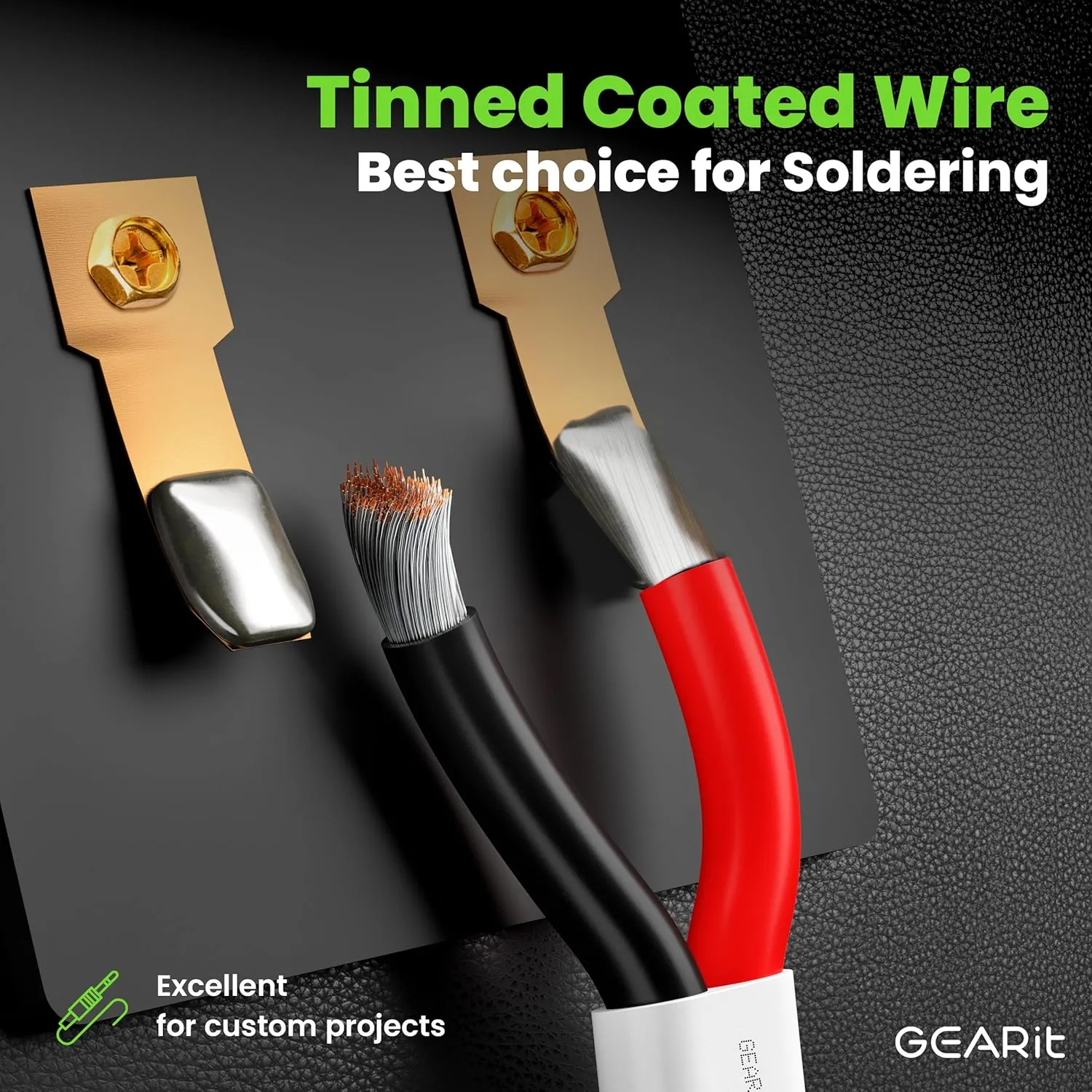 GEARit 14 Gauge Marine Wire, 14/2 AWG (100ft) Marine Grade Tinned Copper Oxygen Free, Duplex 2-Conductor Insulated Red & Black Electrical Cable for Boat, Automotive, RV, Camper, Trailer