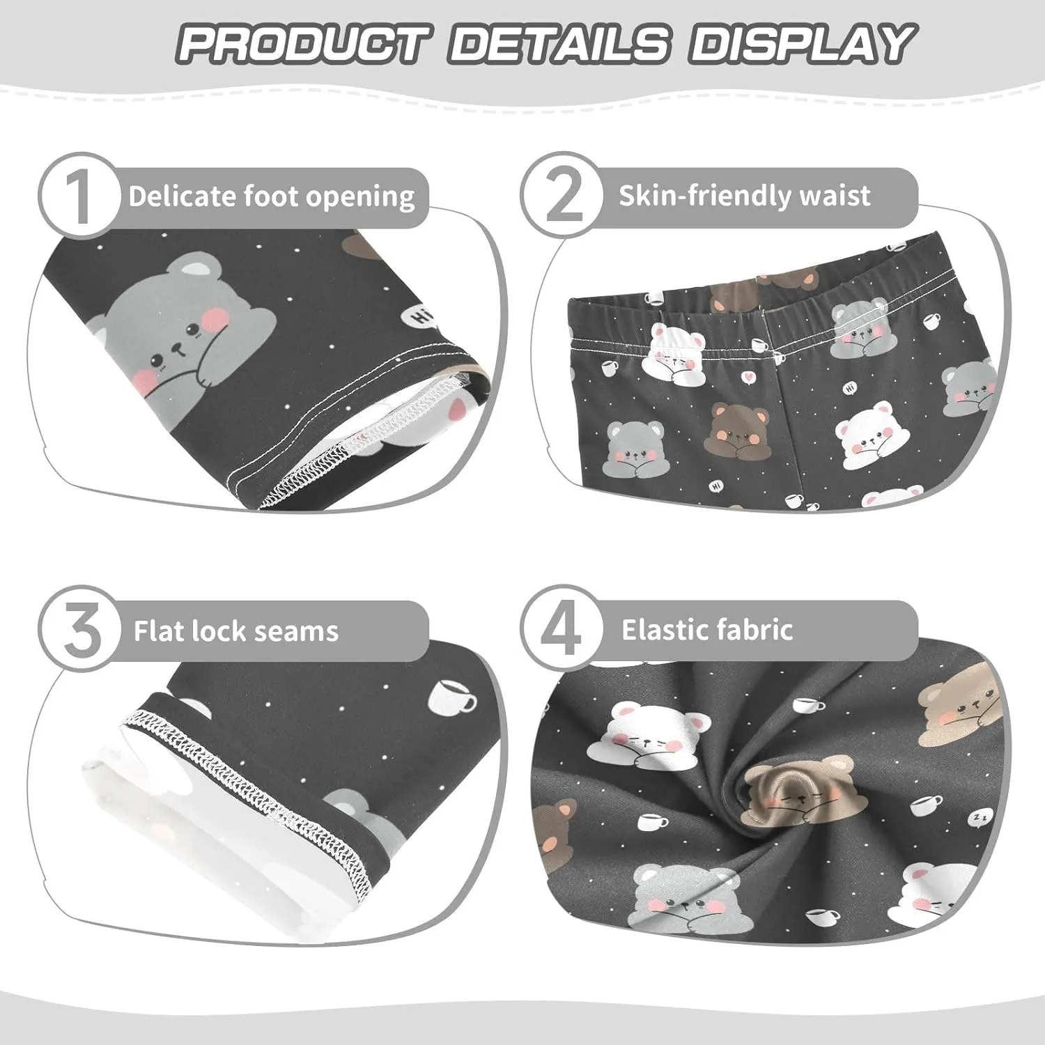Girls Printed Leggings Yoga Pants Athletic Tights Pants Ankle Length 4-10 Years