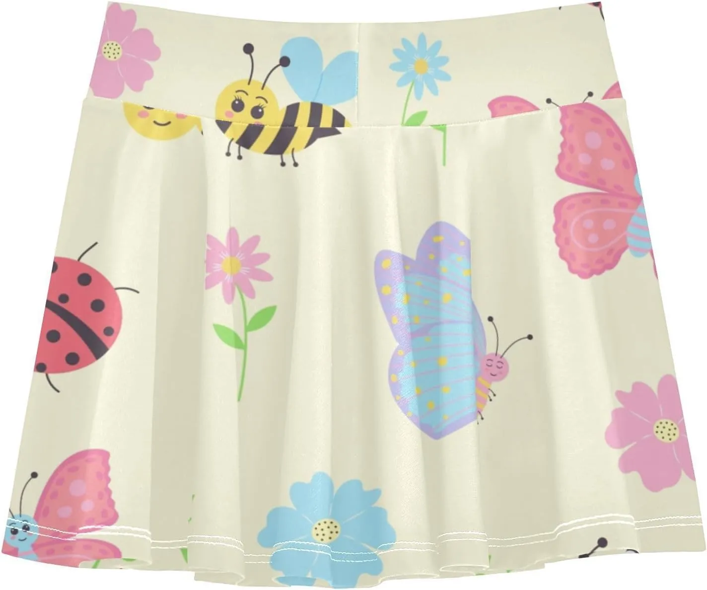 Girls Skorts Active Athletic Skirts with Inner Built-in Shorts for Golf Tennis 3-12T Geometric Stars Hot Pink