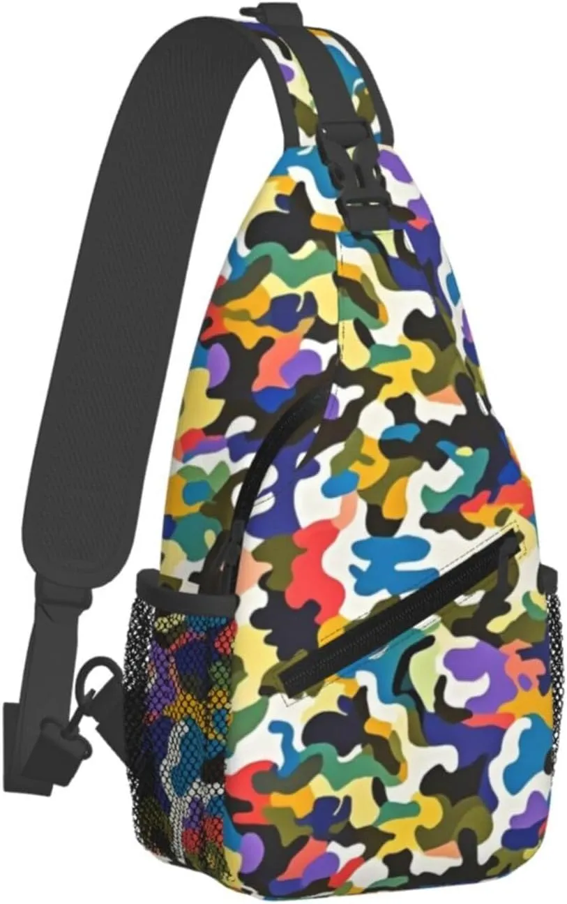 Gold Handprint Starry Sky Crossbody Bags Cross Chest Bag Adjustable Sling Backpack for Women Men