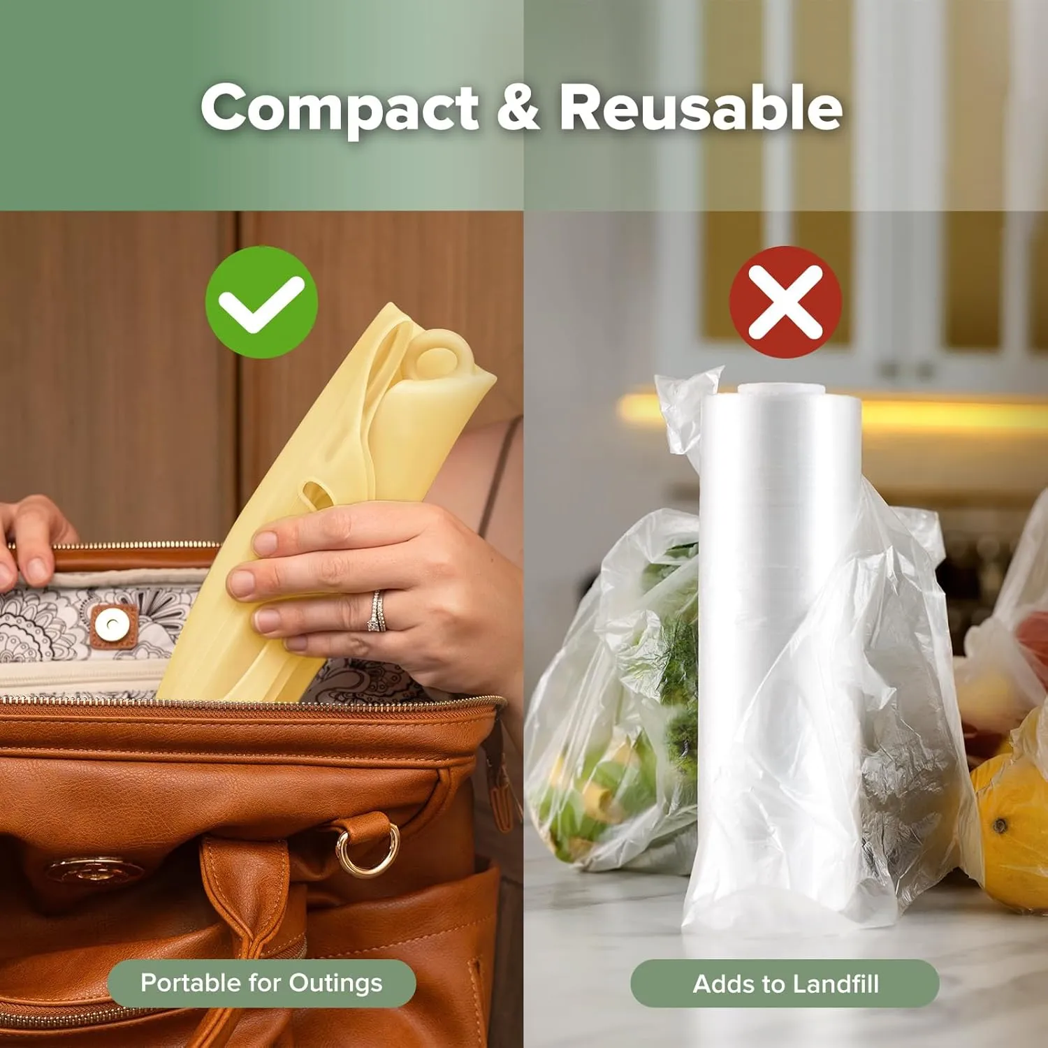 Haakaa Silicone Microwave Steamer & Steriliser Bag, 2000ml Large Capacity Reusable Steaming Bags for Baby Bottles/Breast Pump/Accessories/Pacifiers/Teethers,Great for Home and On-The-Go,Pineapple/1PC
