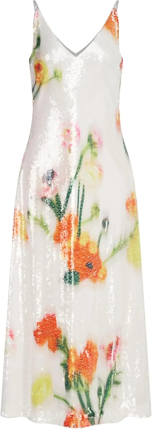 HALSTON Women's Caralyn Dress in Floral Sequin