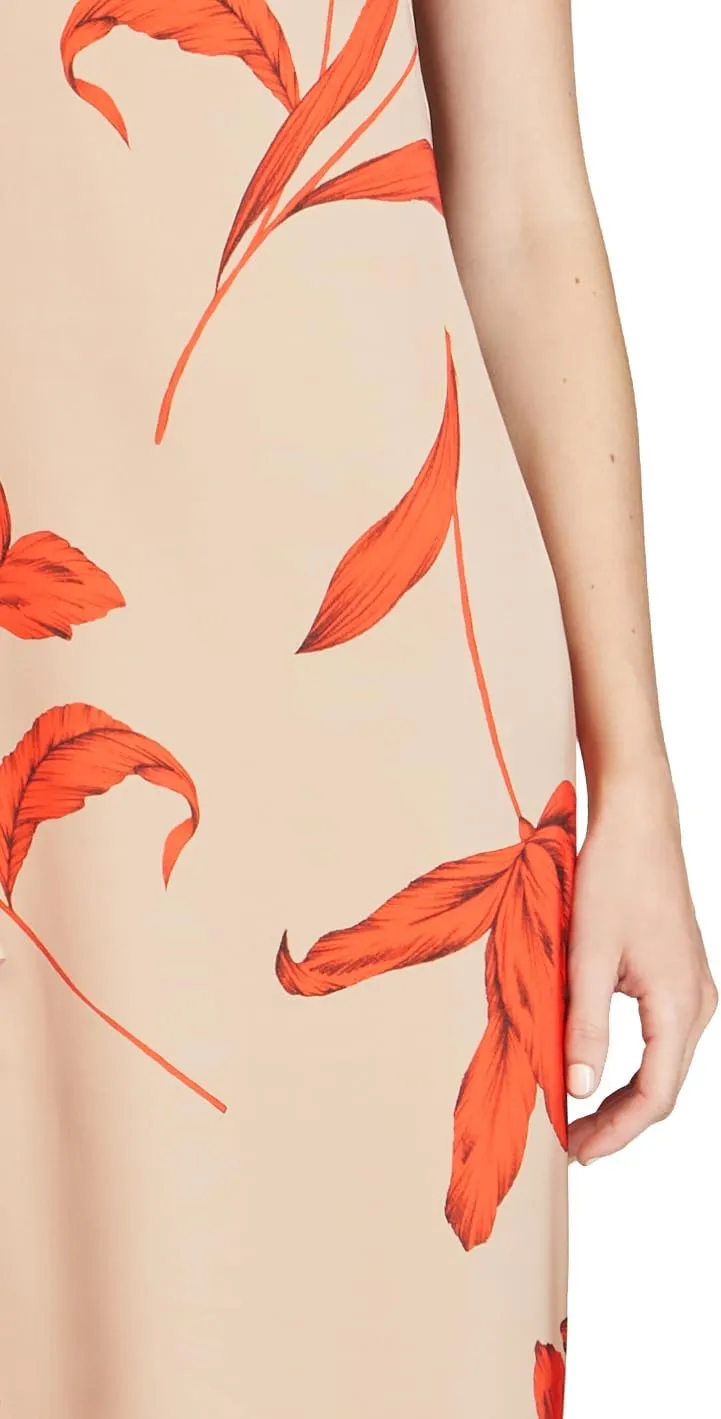 HALSTON Women's Manuela Strapless Printed Gown