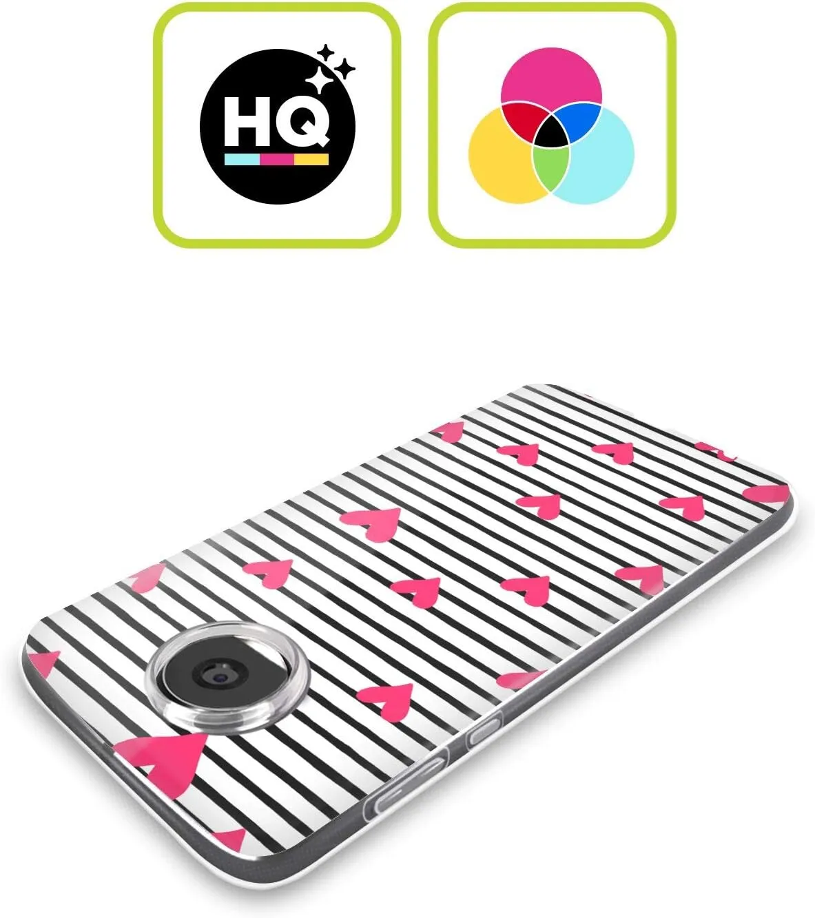 Head Case Designs Officially Licensed Ninola Stripes Hearts Geometric 2B Soft Gel Case Compatible with Motorola Edge 40 Neo 5G