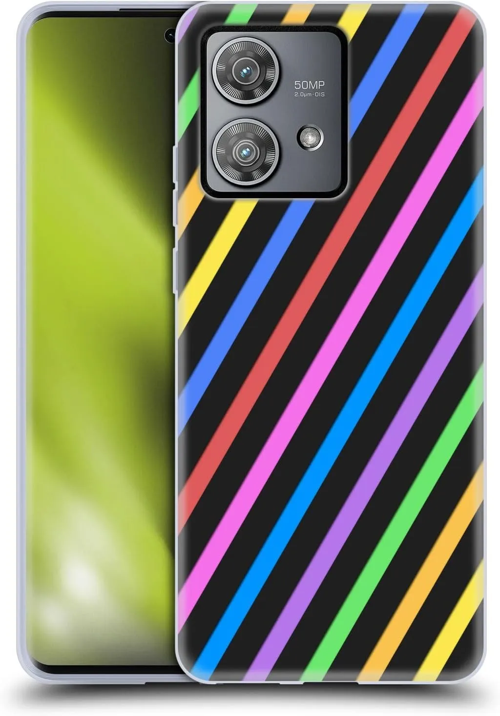 Head Case Designs Officially Licensed PLdesign Stripes Geometric Soft Gel Case Compatible with Motorola Edge 40 Neo 5G