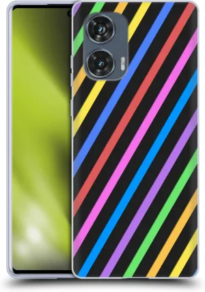 Head Case Designs Officially Licensed PLdesign Stripes Geometric Soft Gel Case Compatible with Motorola Edge 50 Fusion