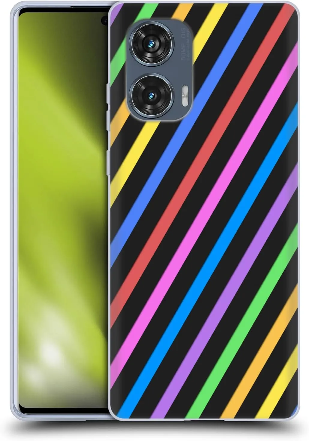 Head Case Designs Officially Licensed PLdesign Stripes Geometric Soft Gel Case Compatible with Motorola Edge 50 Fusion