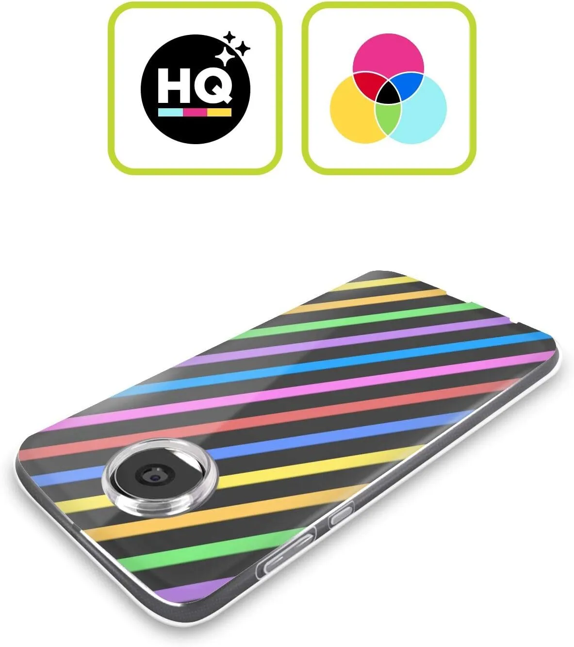 Head Case Designs Officially Licensed PLdesign Stripes Geometric Soft Gel Case Compatible with Motorola Edge 50 Fusion
