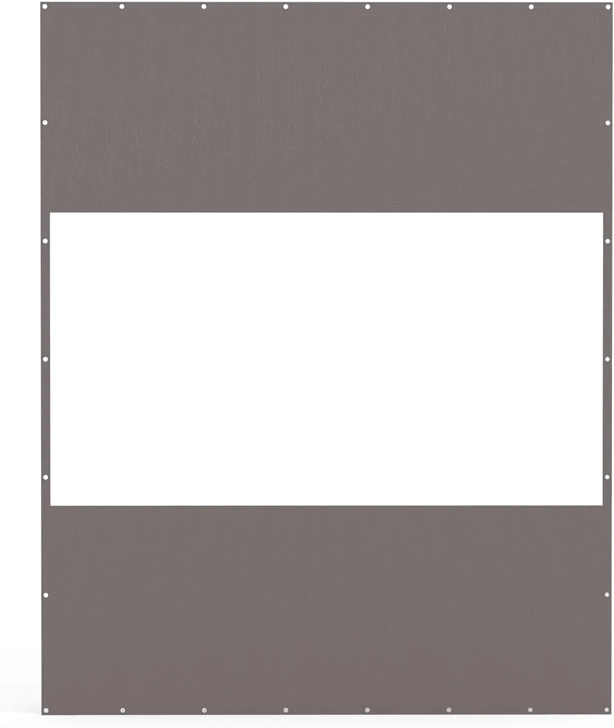 Heavy Duty Outdoor Clear Panel Curtain, Waterproof PVC Polyester, Weather Resistant & Tearproof for Patios or Gazebos, Gray