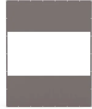 Heavy Duty Outdoor Clear Panel Curtain, Waterproof PVC Polyester, Weather Resistant & Tearproof for Patios or Gazebos, Gray