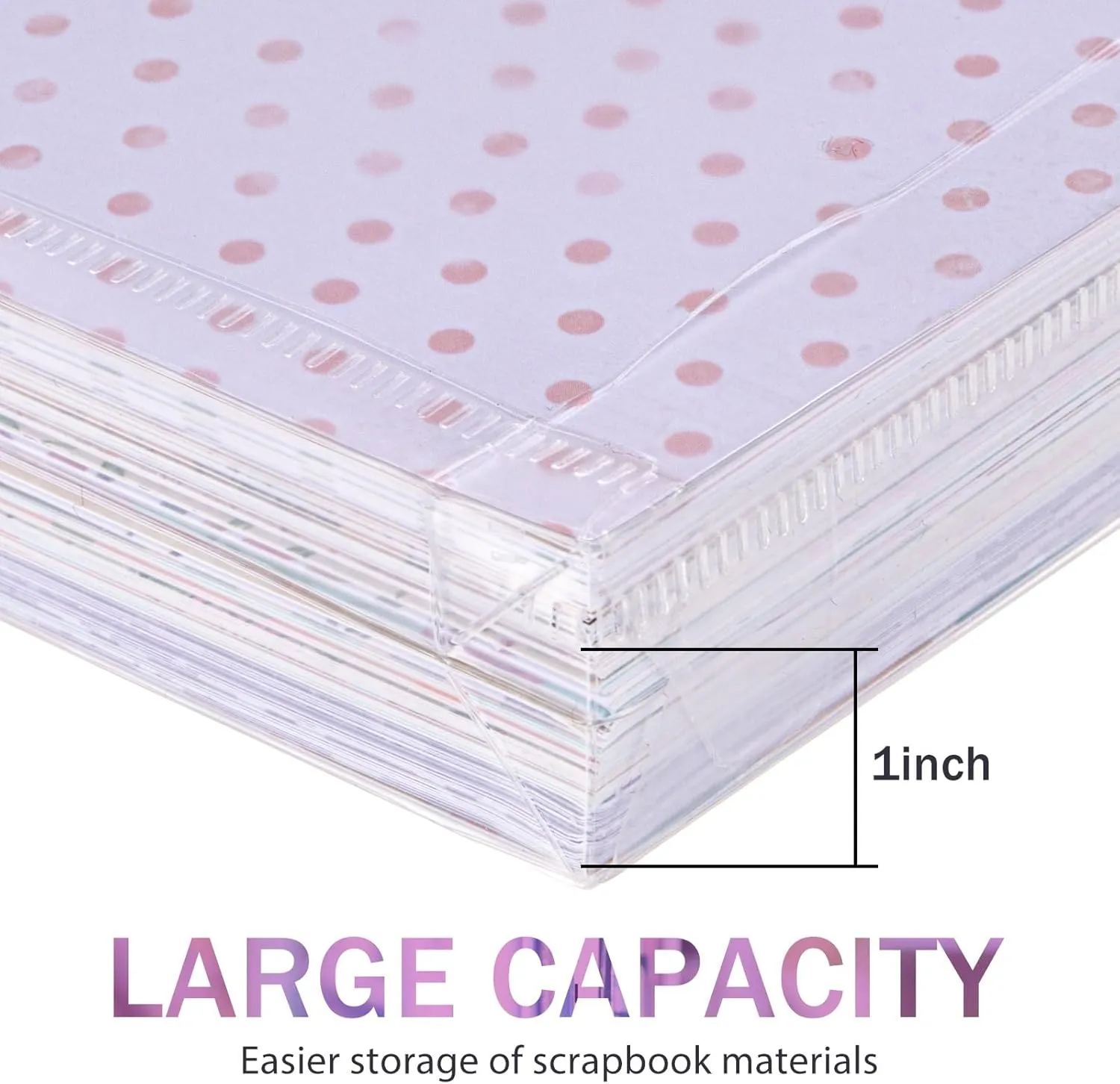 Henoyso 24 Pcs 12 x 12 Scrapbook Paper Storage Organizer Top Loading Plastic Craft Paper Holder Storage Organization for Holding Scrapbook Vinyl Files Photos, Clear