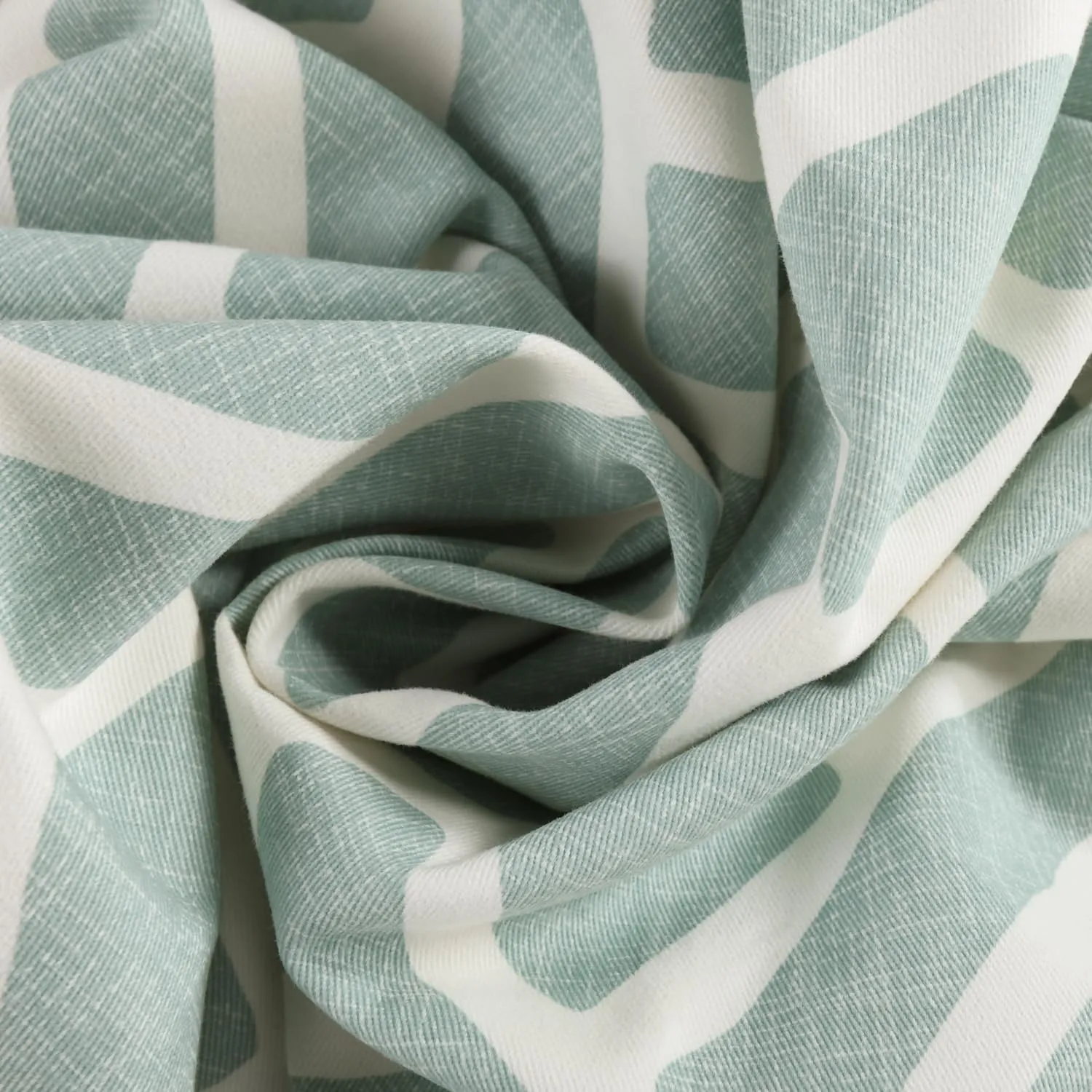 HPD Half Price Drapes Modern Geometric Printed Curtains Luxury Cotton Curtains 120 Inches Long (1 Panel) Room Darkening Curtains for Bedroom & Living Room, 50W x 120L, Crosshatch Geometrical Aqua