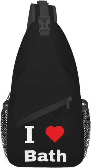 I Love Bath Crossbody Bags For Women Men Chest Backpack Gym Shoulder Bag Travel Outdoor Sports Casual Crossbody Bags