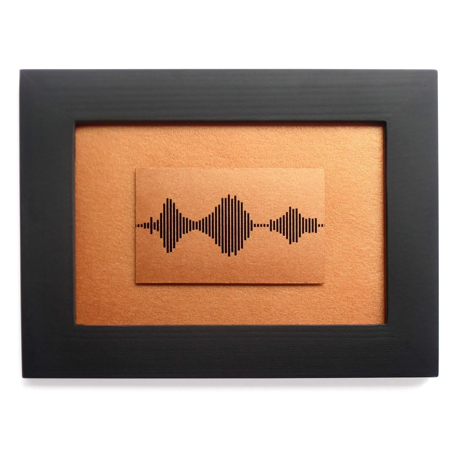 I Love You Soundwave Art, Bronze Visible Voice Gift for Valentines Day Gift, 8th Wedding Anniversary Gift for her or him, Husband Gift from Wife Mothers Fathers Day Gift